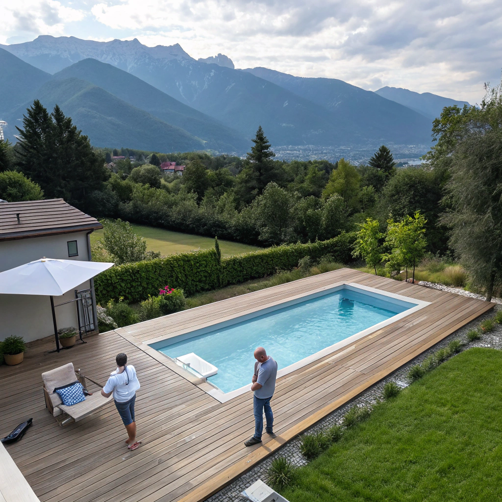 L’Expérience Piscine et Spa : partenaire de la construction de piscine à Chambéry 4 Aménagement paysager piscine Chambéry